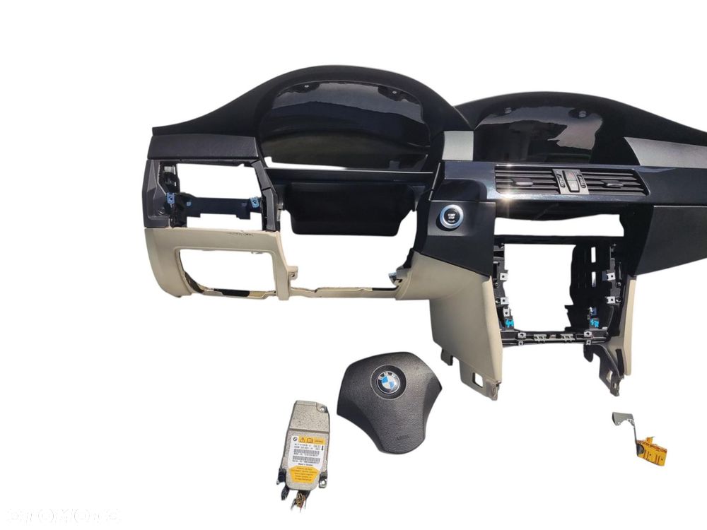 DESKA KONSOLA PODUSZKA AIR-BAG NAPINACZE SENSOR BMW 5 E60 E61 LIFT LCI 07- - 2