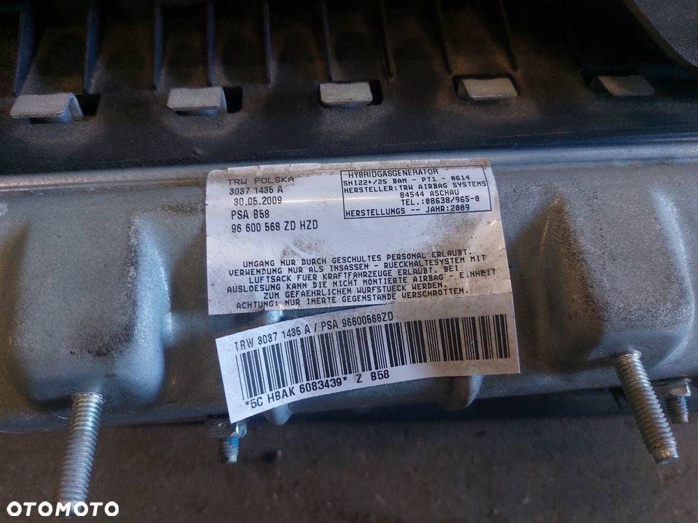 ZESTAW AIRBAG POSTRZAŁOWY KOKPIT CITROEN C4 PICASSO I - 11
