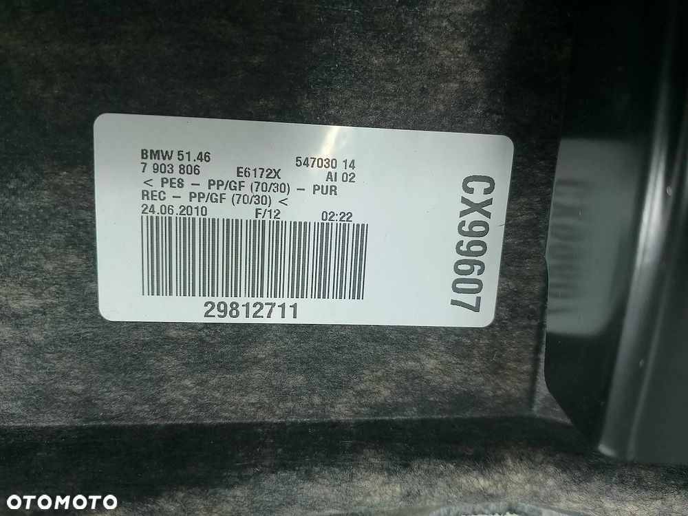 PÓŁKA BAGAŻNIKA  BMW SERIA 7 F01 9129056  7903806  547030  9112718 LIMUZYNA - 13