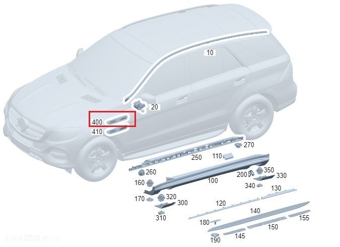 MERCEDES EQC N293 Emblemat boczny blotnika EQC lewy ORYGINAL - 2
