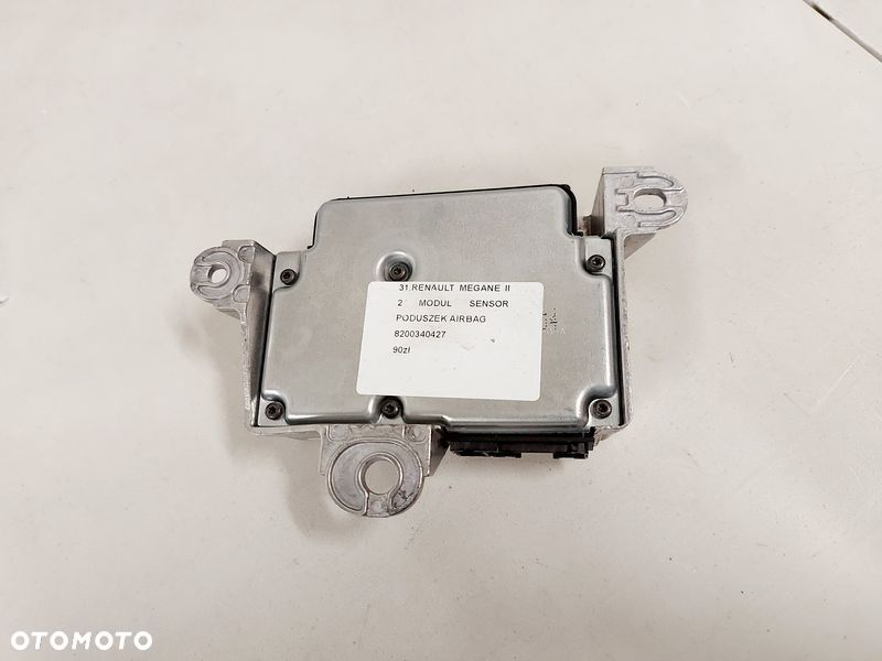 RENAULT MEGANE 2 II MODUŁ PODUSZEK POWIETRZNYCH SENSOR AIRBAG STEROWNIK 8200340427 - 3