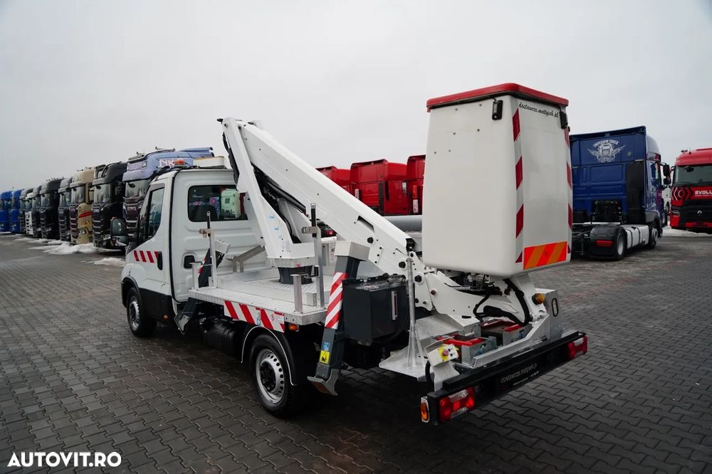 Iveco DAILY 35-140 / AUTOPLATFORMĂ - 12,2 M / AUTOUTILITARĂ CU NACELĂ / FRANCE ELEVATEUR 141 TLE / 4 STABILIZATOARE / CUTIE DE VITEZE MANUALĂ / IMPORTAT - 13