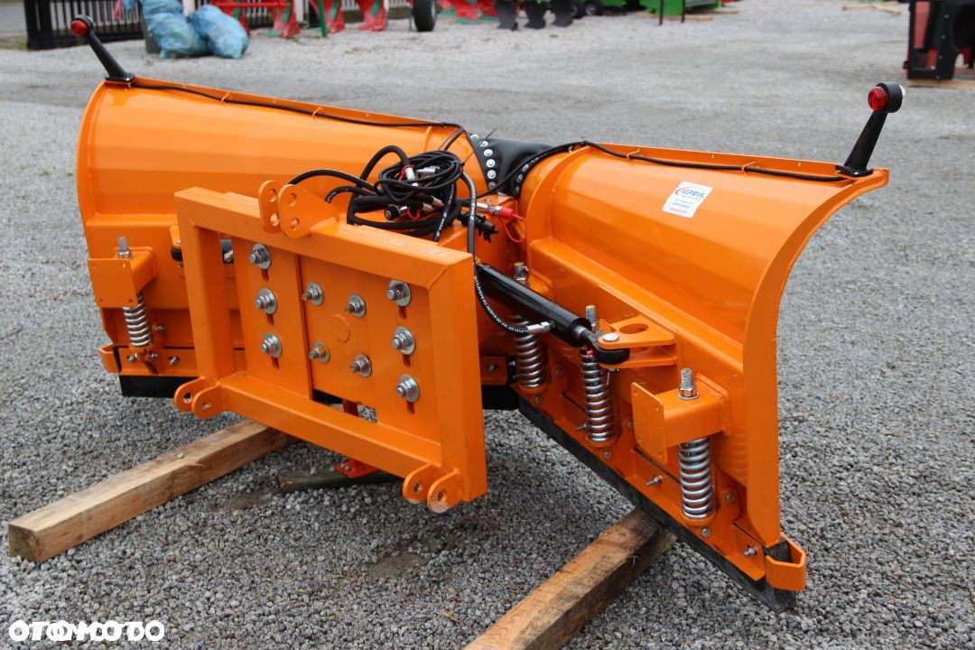 Pług pługi do śniegu mocowany komunalny składany Metal-Technik - 4