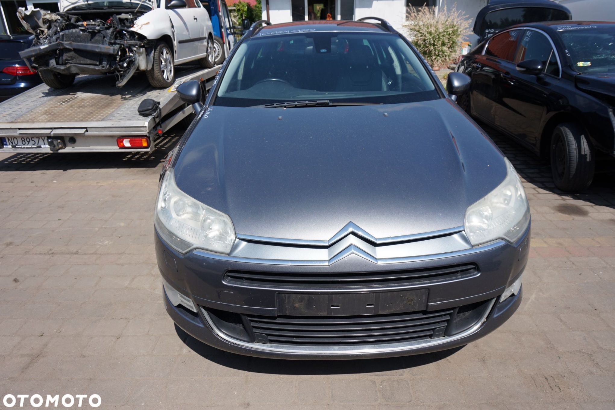 MASKA ZDERZAK BŁOTNIKI LAMPY C5 III X7 KTHB  CITROEN 2008-2017 SZARY PRZÓD KOMPLETNY - 1