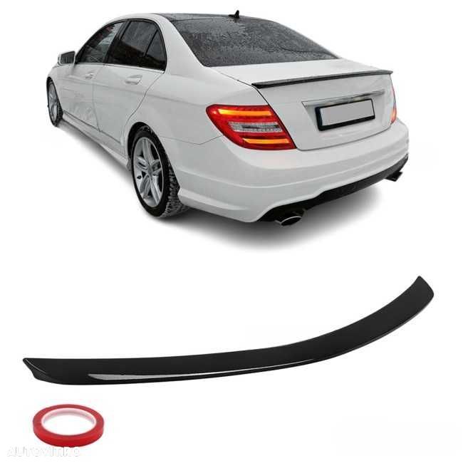 Eleron Lip Codita Portbagaj Mercedes Benz C-Class W204, Negru Lucios - 1