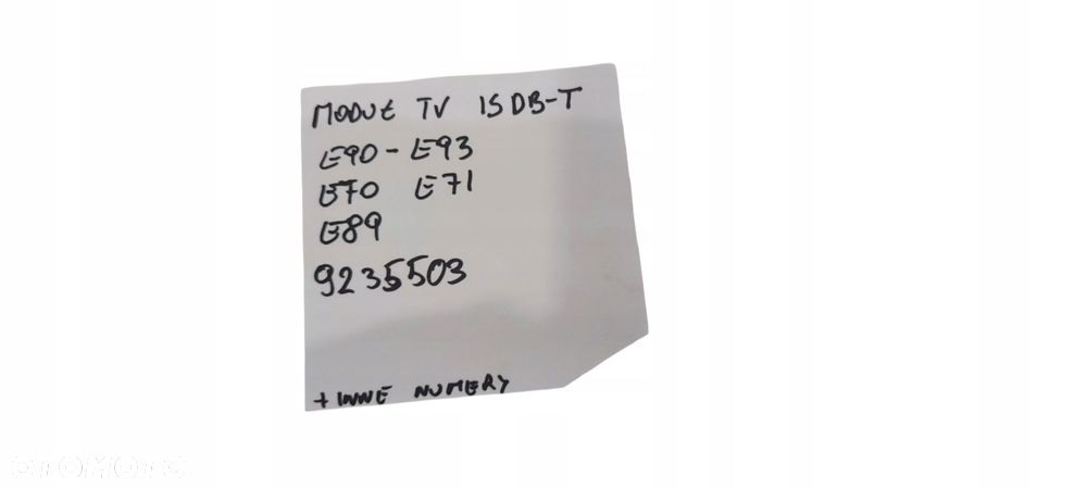 Bmw E90 E92 E93 E70 E89 Moduł Sterownik Tv Isdb-T 9235503 - 5