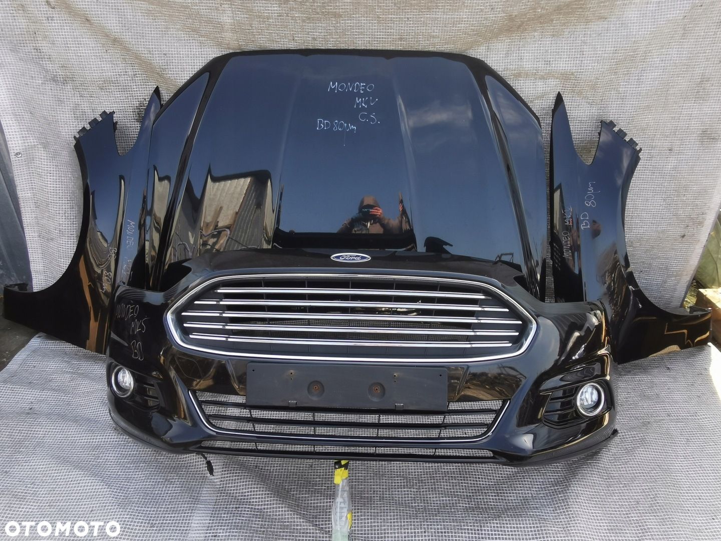 FORD MONDEO MK5 MKV 14-19 ZDERZAK MASKA 2 x BŁOTNIK PRZÓD KOMPLETNY BD - 1