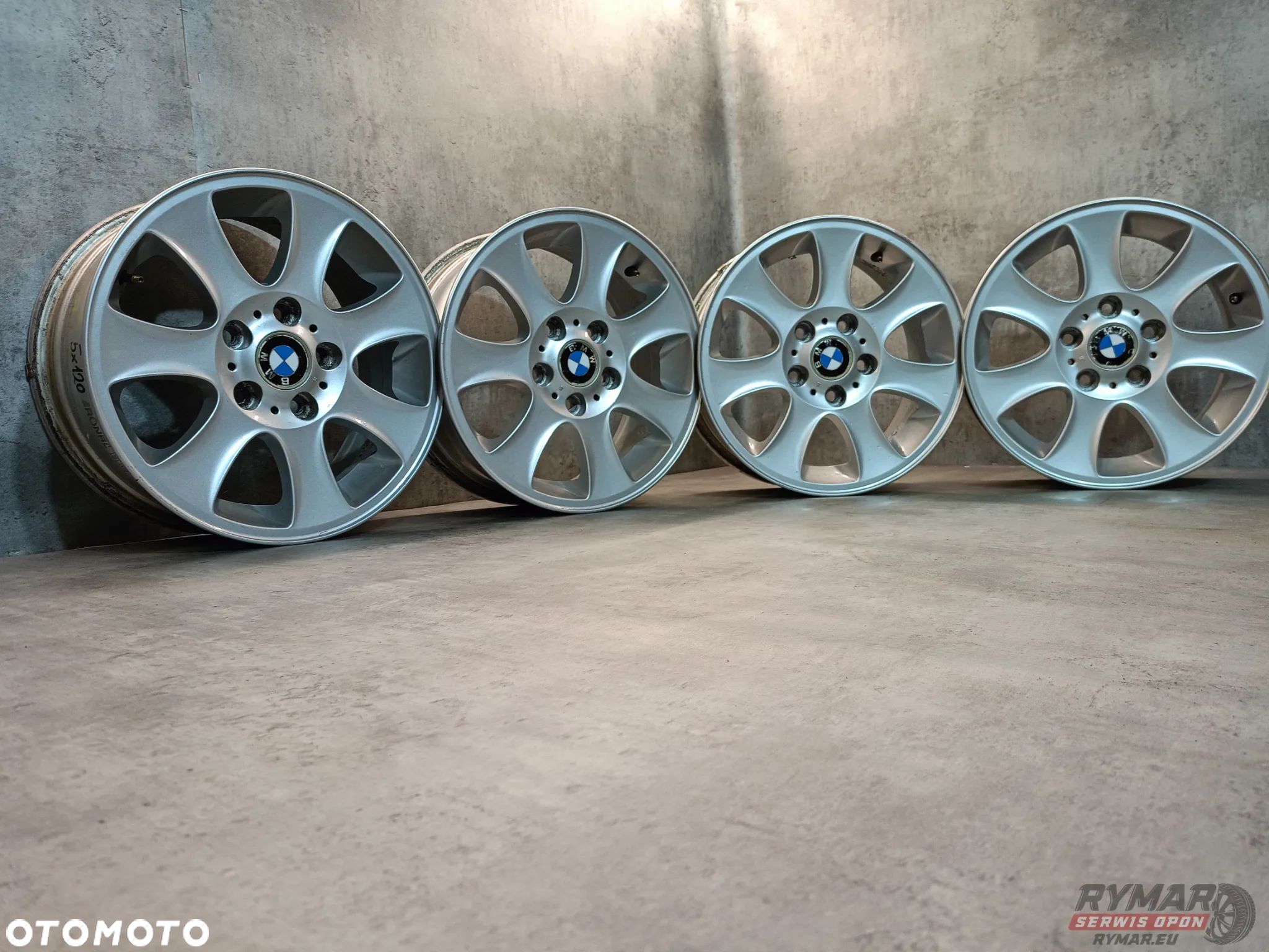 ŚLĄSK ALUFELGI 7X16" 5x120 ET44 ORYGINAŁ BMW KOMPLET - 1