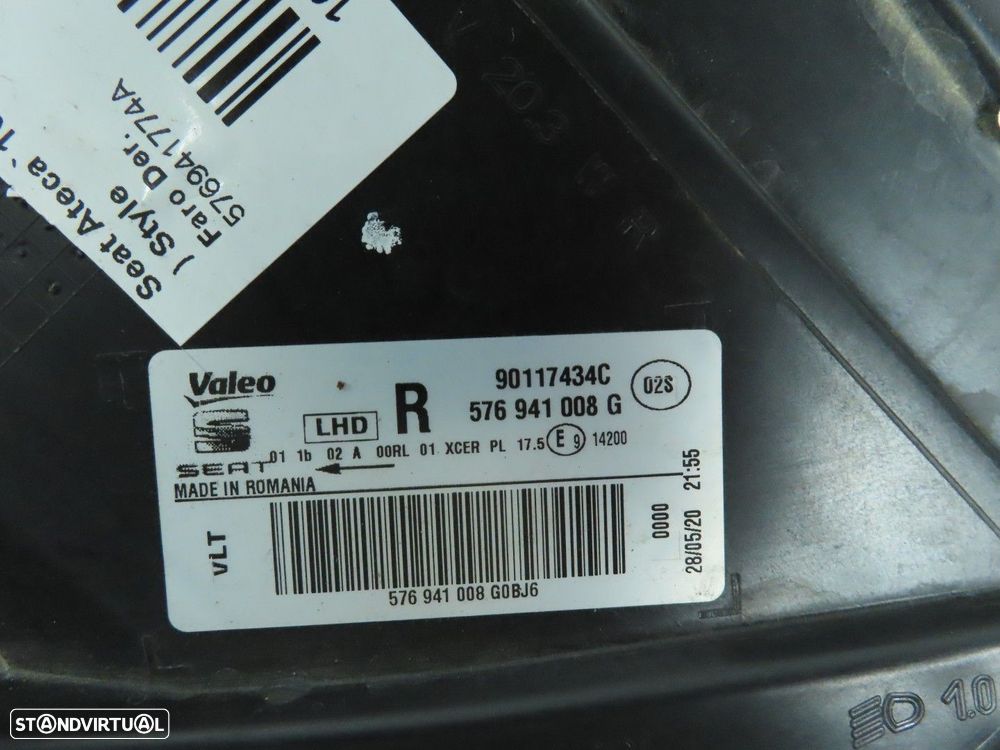 Farol Xenon Direito Seminovo/ Original SEAT ATECA (KH7) 576941008G - 4