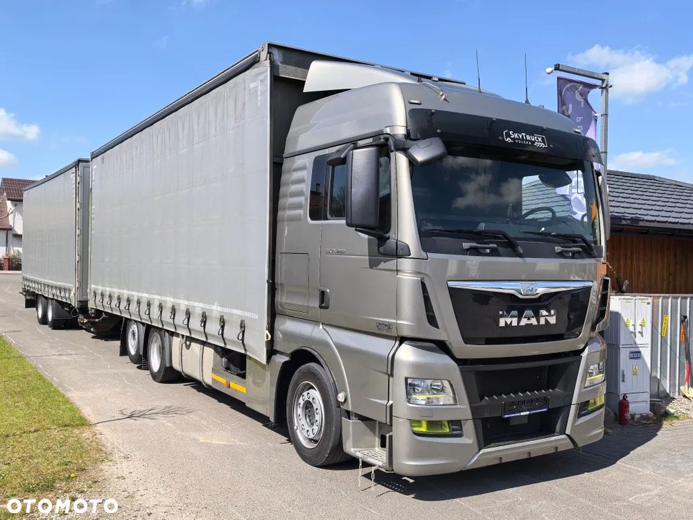 MAN TGX 26.480 // Zestaw przejazdowy z przyczepą // Firanka // - 8