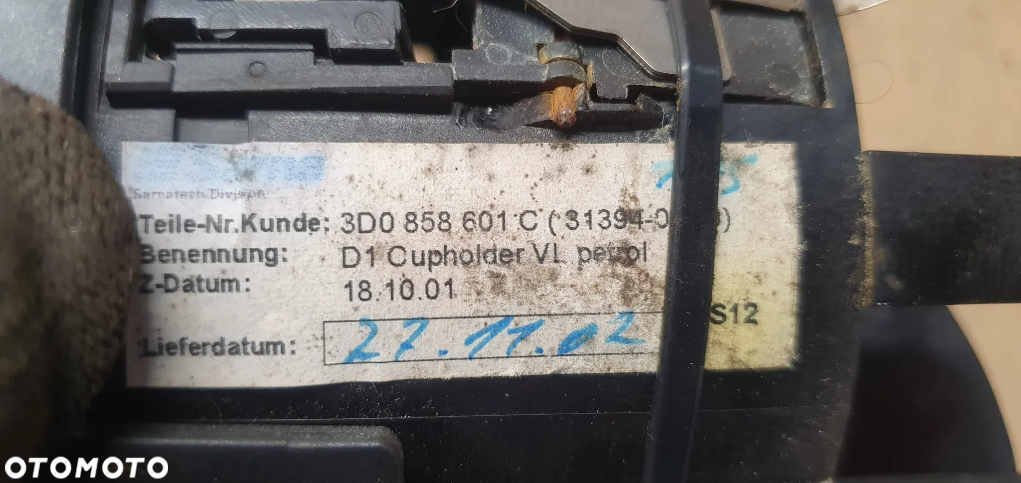 Schowek uchwyt na kubek VW Phaeton 3D0858601C - 6