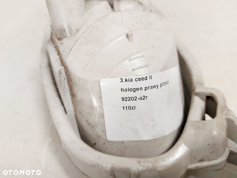 kia ceed 2 ii halogen prawy lampa przeciwmgielna prawa światło 92202-a2r - 7