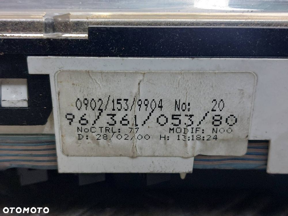 LICZNIK ZEGARY CITROEN BERLINGO I 1.9 D 9636105380 ID: 237274 - 4
