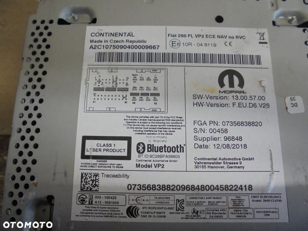 7356838820 RADIO FIAT DUCATO 2012- DOTYKOWE - 2