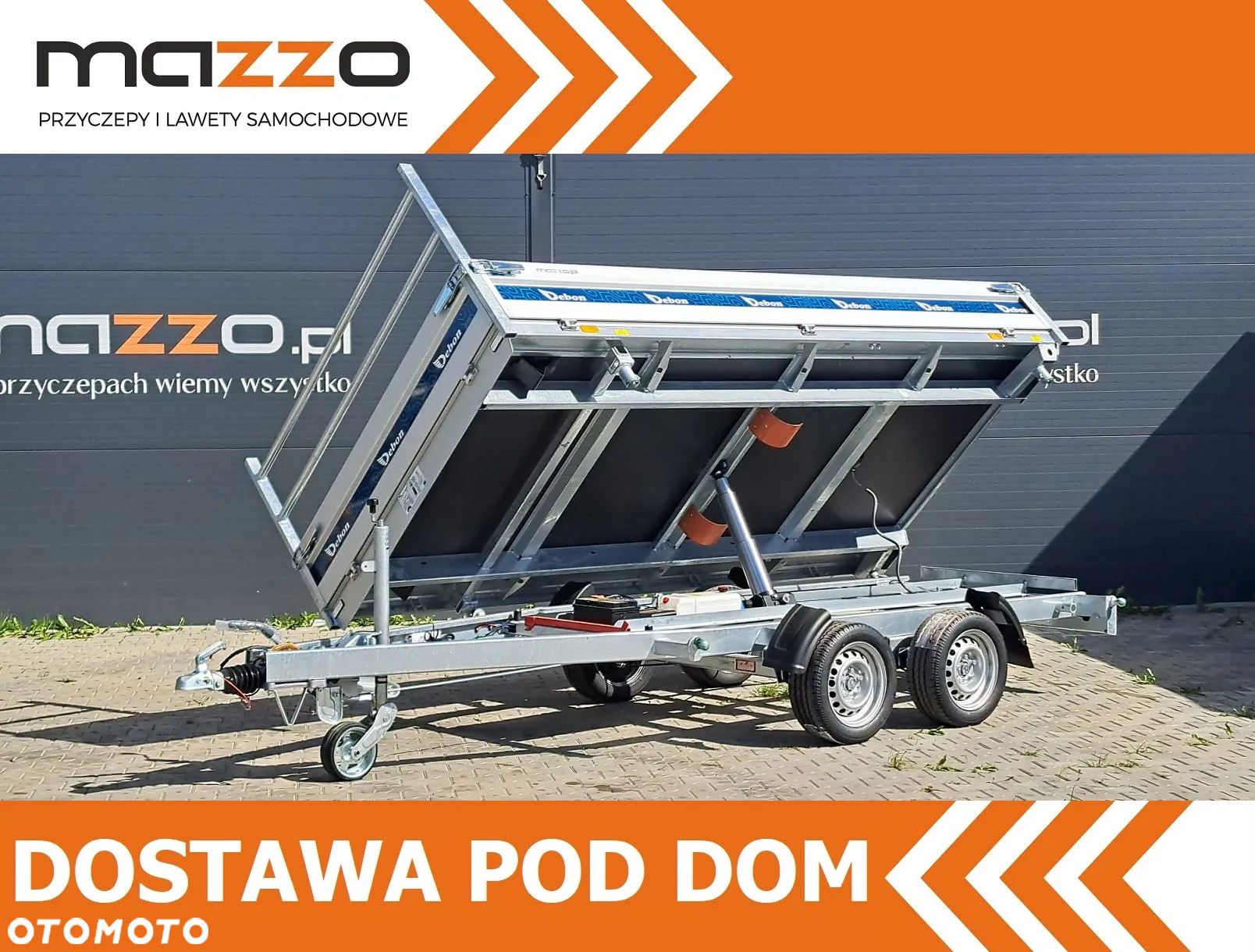 Debon DOSTAWA! Przyczepa wywrotka wym. 360x180x35cm, PW 3.6 Cheval Liberte TRÓJSTRONNY WYWROT HYDRAULICZNY! Burty aluminiowe, DMC 3500kg KIPER - 1