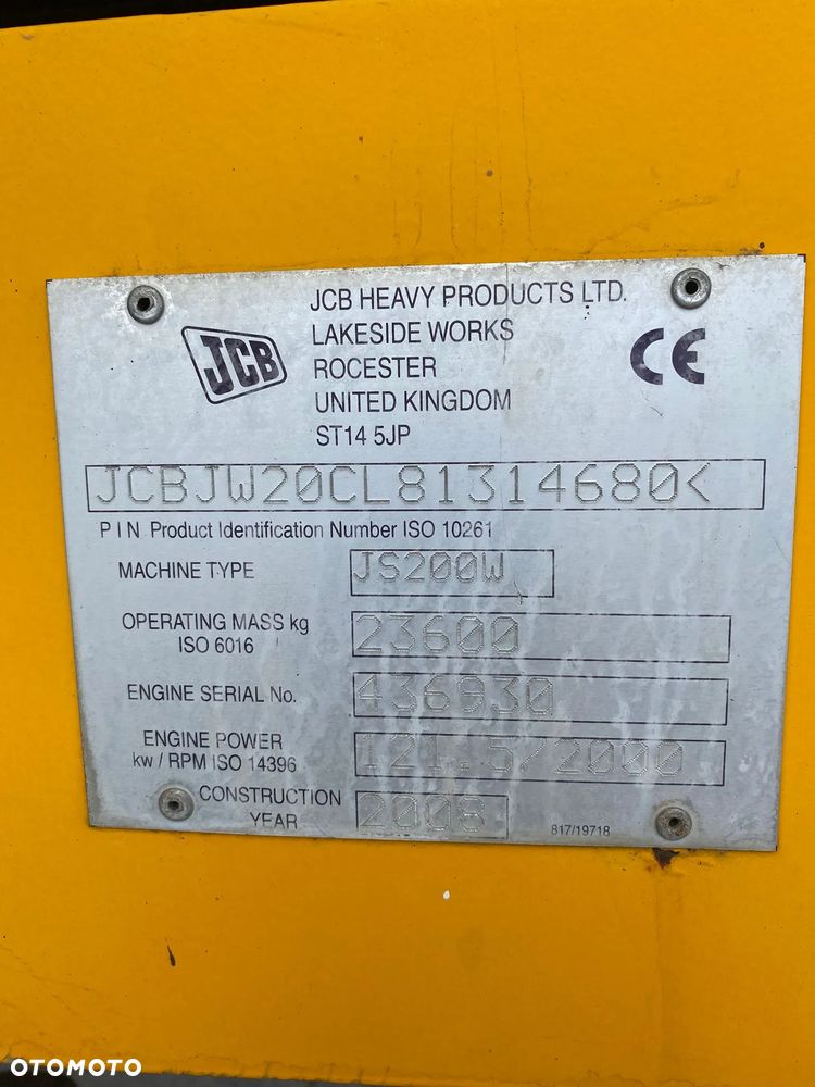 JCB JS2000 W / Przeładunkowa Podnoszona Kabina - 38