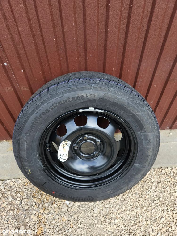 KOŁO DOJAZDOWE FELGA OPONA 215 65 16 CONTINENTAL CONTI CROSS CONTACT LX2 6.5 J 16 ET50 KOŁO DACIA DUSTER II 2017 - 2022 NOWE Z ZAPASU - 1