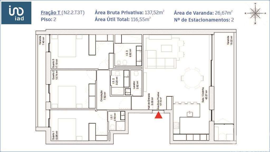 Apartamento T3 em Glória E Vera Cruz de 119,00 m2 - Grande imagem: 5/18