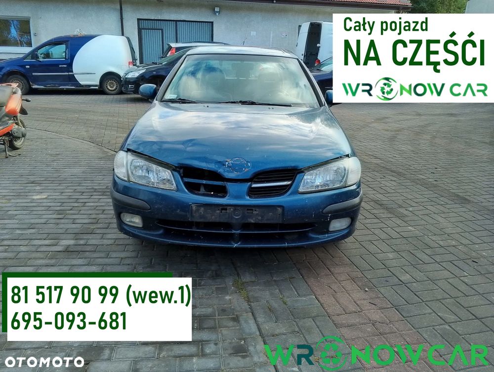 Nissan Almera N16 (00-02.) 1.5 B 89KM. Silnik QG15DE Skrzynia 4M40.Cały na części. GWARANCJA !!! Przód Tył Zestaw Komplet Drzwi Klapa Zderzak Błotnik Maska Grill Atrapa Szyba Pas Lampa Lusterko Boczki Fotel Kanapa Kokpit Deska Rozdzielcza Przełącznik Włącznik Sterownik Przewody Wiązka Instalacja Moduł Komputer Czujnik Listwa Pompa Alternator Wtryski Głowica Rozrusznik Kompresor Sprzęgło Dwumas Silnik Skrzynia ABS Klimatyzacji Paliwa Wspomagania Kolektor Turbina Przepustnica Zawór Chłodnica Koło Hak Belka Sanki Zawieszenie Mcpherson Półoś Amortyzator Wydech Tłumik Zacisk Most - 1