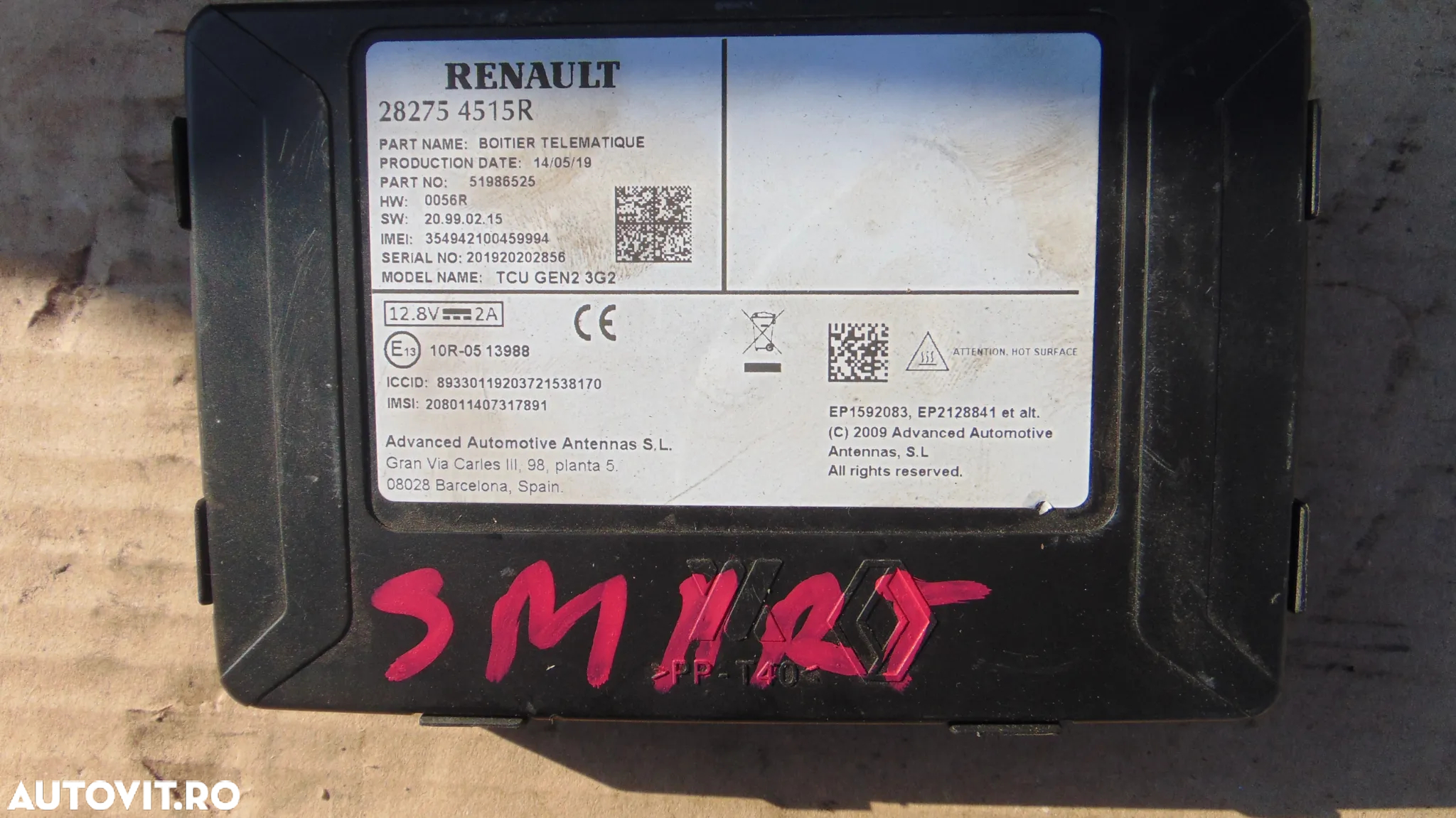 Navigatie Smart w453 fortwo fourfor kit navigatie complet dezmembrez smart brabus w453 0.9 automat - 3