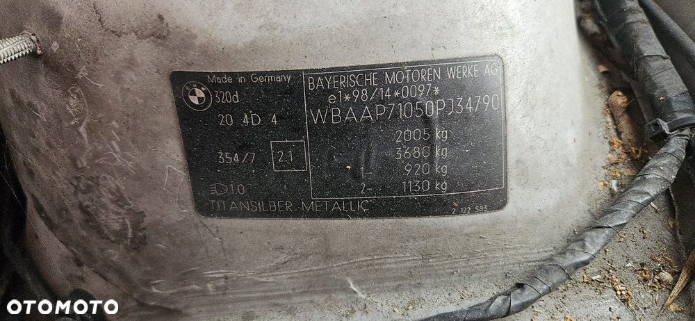 BMW E46 320D LIFT TOURING KOMBI 01-05 M47D20 204D4 DYFERENCJAŁ DYFER - 20