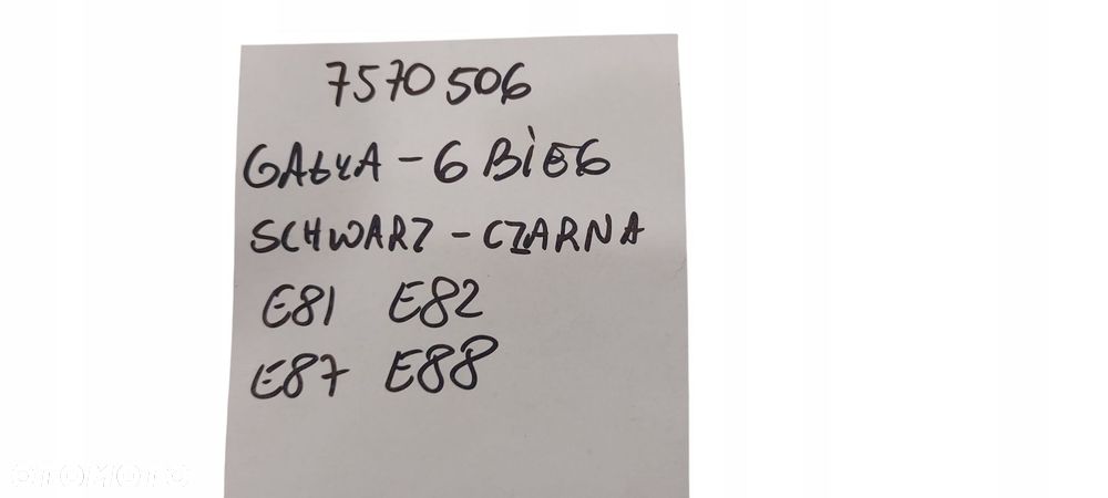 Bmw E81 E82 E87 E88 Gałka Zmiany Biegów Manual 6 Biegów Schwarz 7570506 - 7