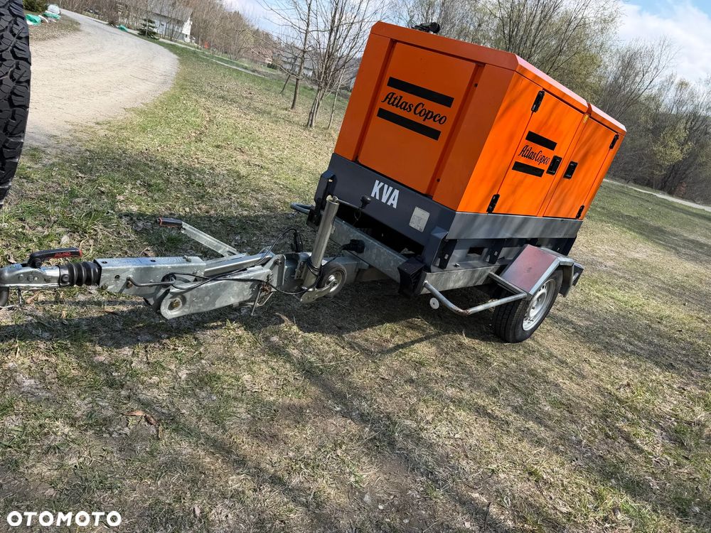 Atlas Copco QAS 40 KW Agregat prądotwórczy Przyczepa do rejestracji. inwerterowy wyciszony! 2014r. JAK NOWY z Norwegii. 5000mtg.Mocny silnik Turbo Kubota 4 cylindry 100km! Dekra aktualna. Opony zero zużycia. Zadbany Agregat. Odpala na Dotyk. Bogata Wersja! Prądnica Najlepsza PARTNER LEROY SOMER. - 6