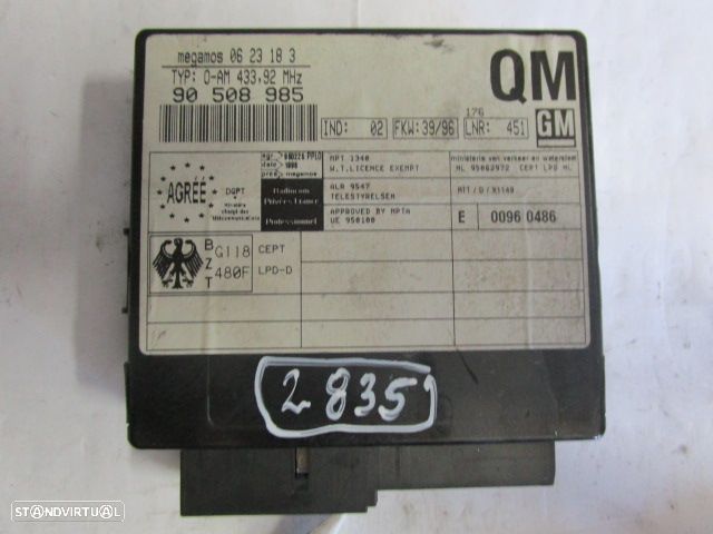 Modulo 90508985 OPEL VECTRA B 1998 IMOBILIZADOR - 1