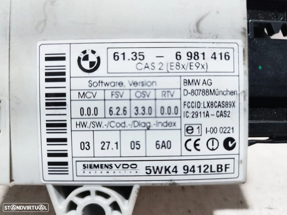 CENTRALINA DE COMANDO SISTEMA CONFORT BMW EX8 E87 EX9 E90 5WK49412LBF - 3