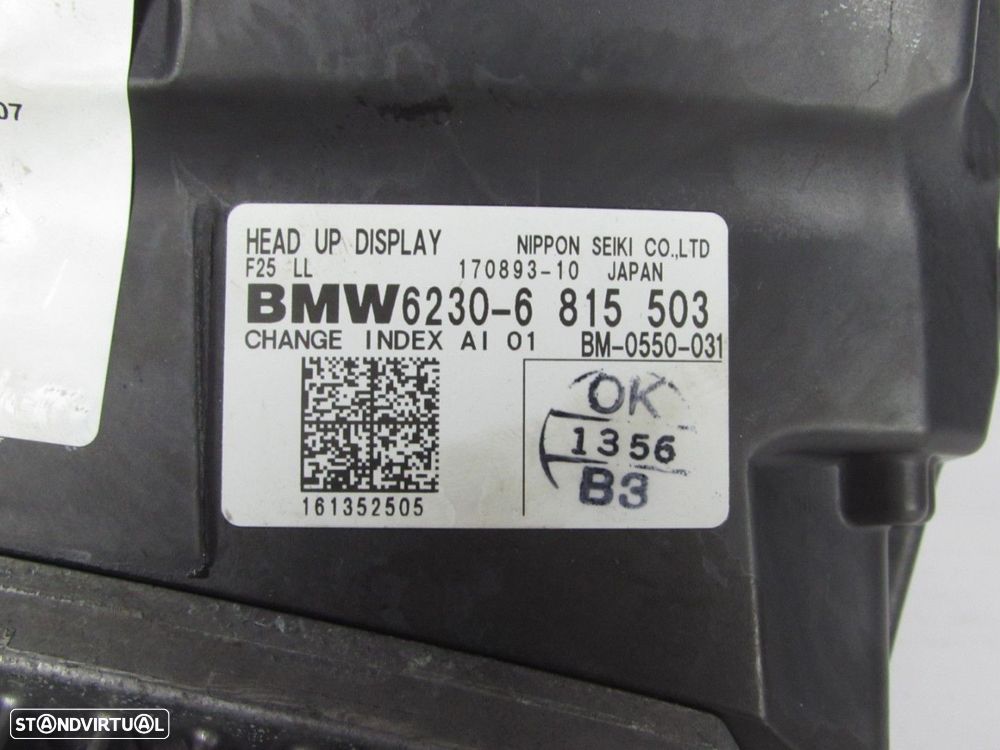 HEAD-UP DISPLAY Seminovo/ Original BMW X3 (F25) 62306815503 - 3