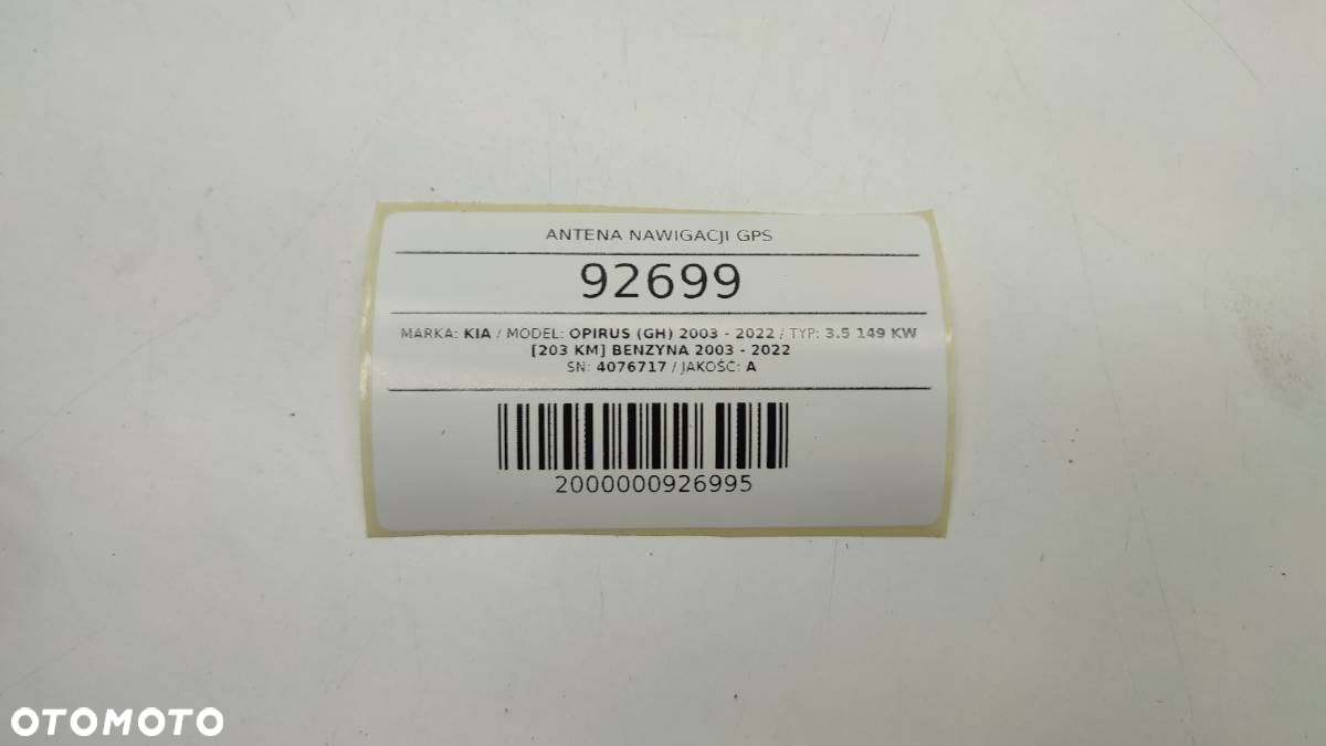 ANTENA NAWIGACJI GPS KIA OPIRUS MAZDA 6 40767-17 - 4