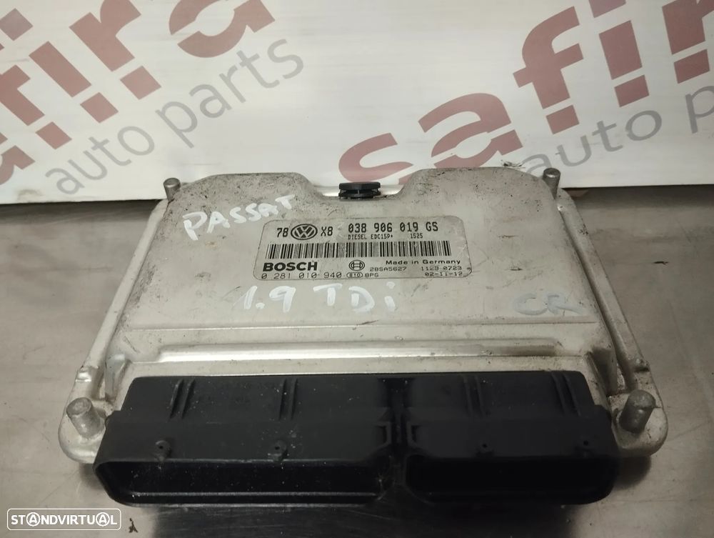 UNIDADE / CENTRALINA DO MOTOR VOLKSWAGEN PASSAT 1.9TDI 130CV REF. 038906019GS 0281010940 - 1