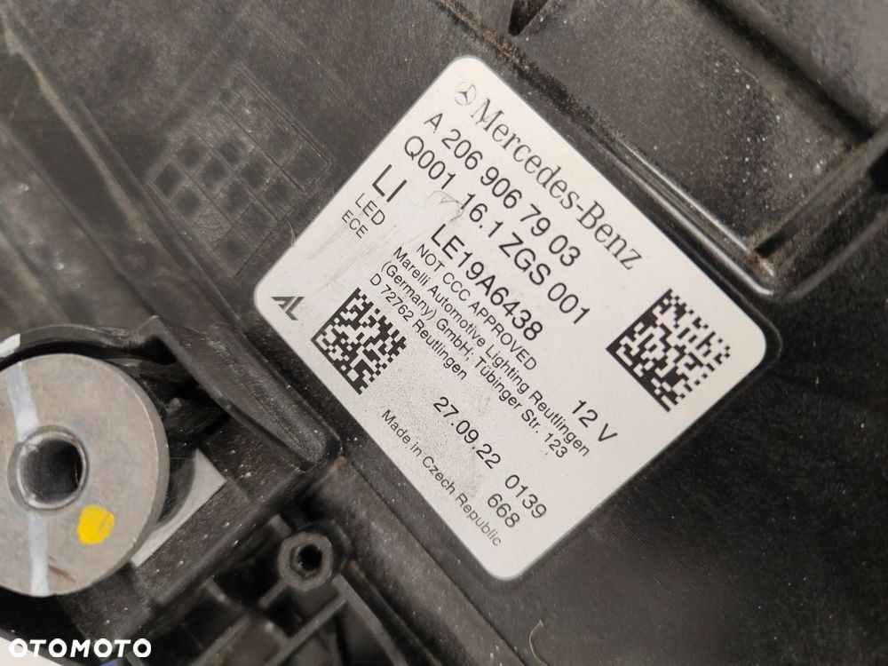 MERCEDES C KLASA W206 DIGITAL LIGHT LAMPA LEWY PRZÓD A2069067903 - 7