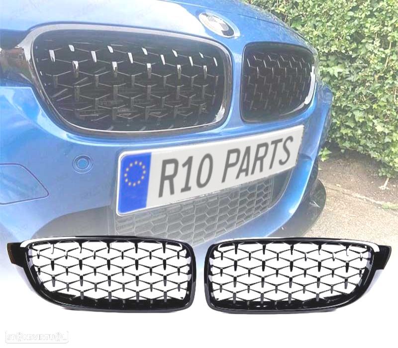 GRELHA BMW F32 F33 F36 13-16 LOOK M4 PRETO DIAMANTE - 1