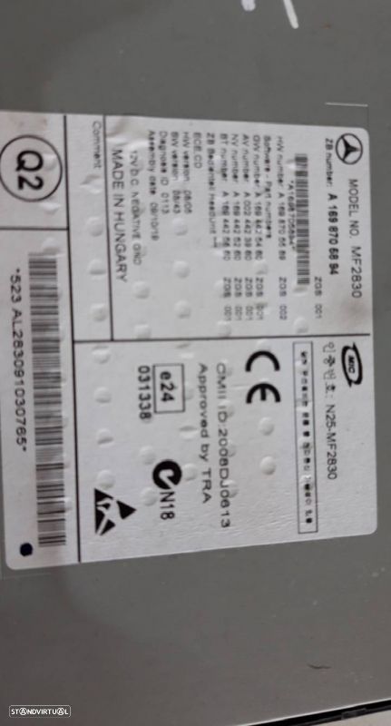 Auto Radio Cd Mercedes-Benz A-Class (W169) - 2
