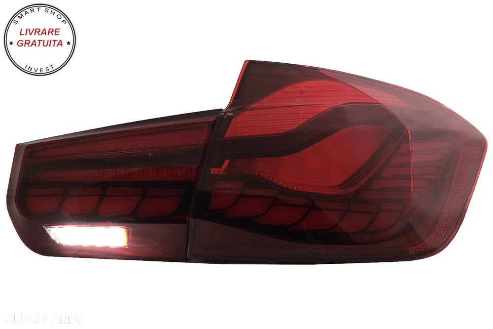 Stopuri OLED BMW Seria 3 F30 (2011-2019) F35 F80 Rosu Clar M4 Design cu Semnal Din- livrare gratuita - 20