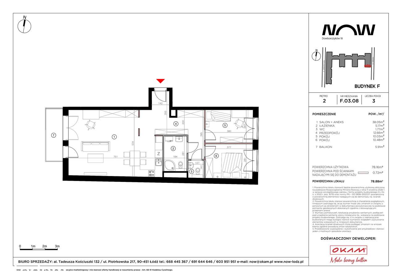 3-pokojowe mieszkanie 77m2 + balkon Bez Prowizji - Pełny obrazek: 2/8