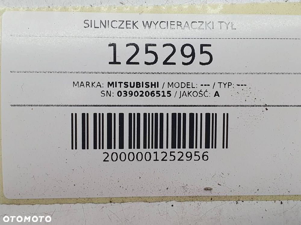 SILNICZEK WYCIERACZKI TYŁ KLAPY BAGAŻNIKA MITSUBISHI SPACE STAR 0390206515 - 6