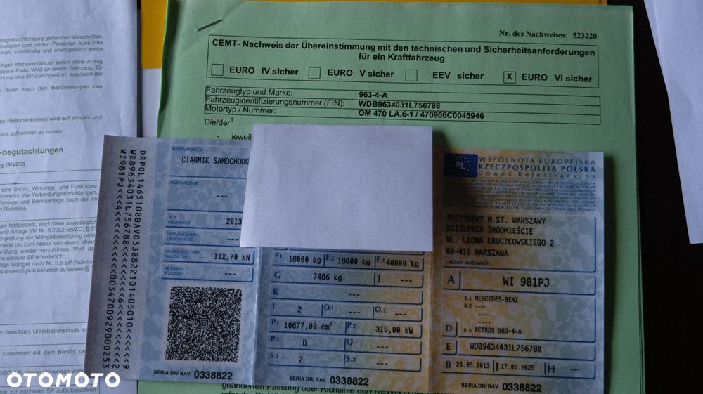 Silnik Actros Euro 6  Mp 4 963-4-A  430km 10677 litra  tylko 643000km udokumentowany - 11