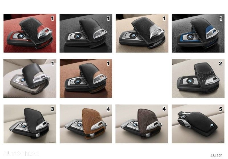 Husa cheie originala Bmw piele saddle brown - 2