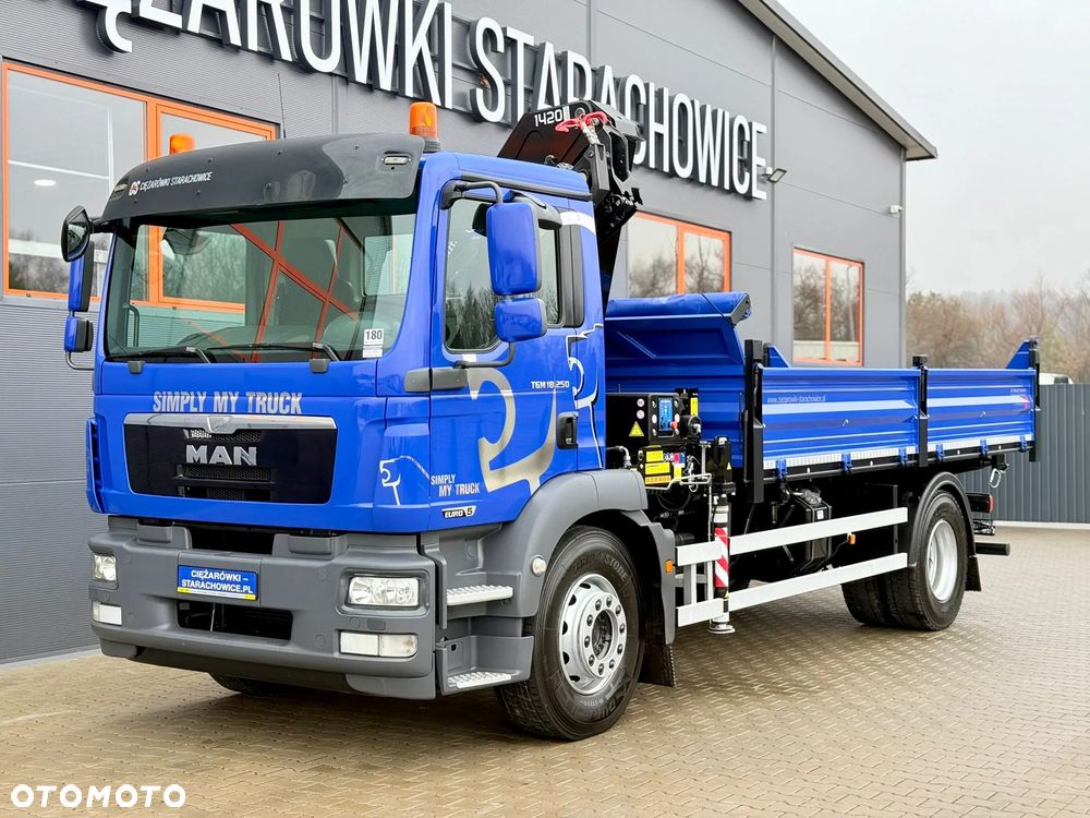 MAN TGM TGL TGS 18.250 // wywrotka 3-S + HDS HMF 1420 - K2 // budowlanka // energetyka //żuraw dzwig kran crane // Świeżo sprowadzony - 3