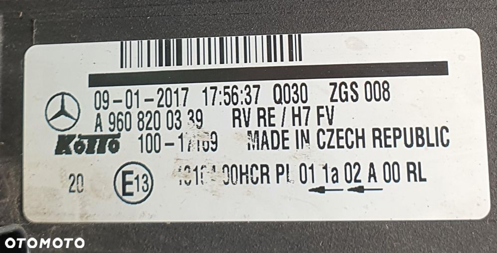 LAMPA PRAWY PRZÓD MERCEDES ACTROS MP4 A9608200339 - 6