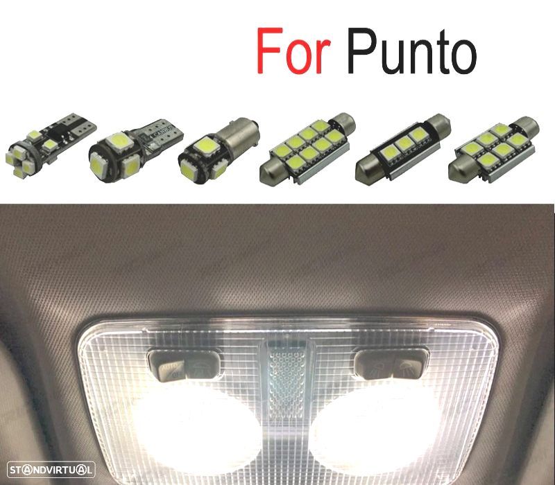 KIT COMPLETO LAMPADAS LED INTERIOR PARA FIAT 188 199 00-17 - 1