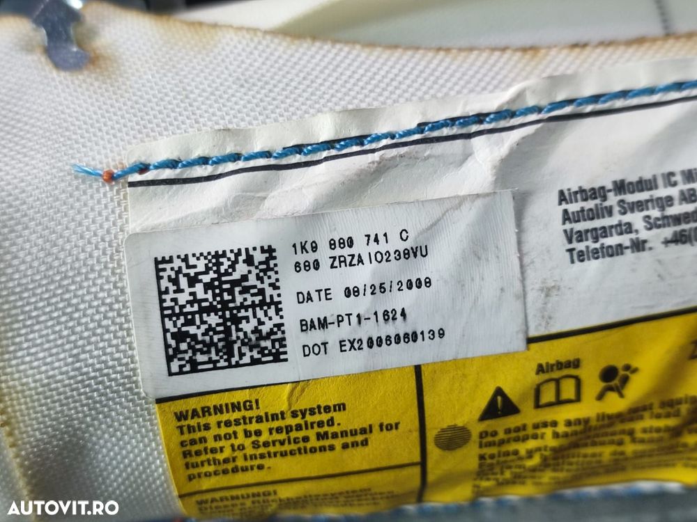 Airbag cortina stanga 1k9880741c Volkswagen VW Golf 5 [2003 - 2009] 1 - 2