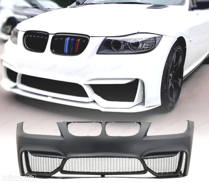 PARA-CHOQUES FRONTAL BMW E90 E91 LCI 08-12 LOOK M4 + SPOILER LIP - 1