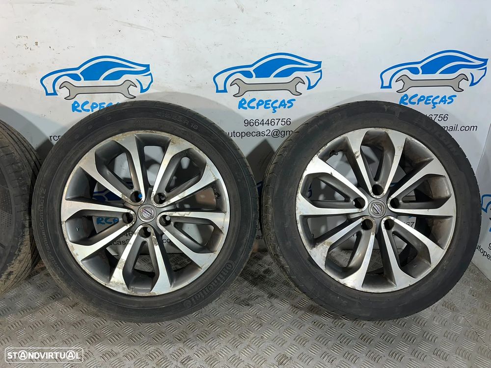 .Conjunto Jantes 18 Originais Nissan Qashqai J10 ET40 6.5J 5x114 JD18A-MB73 - 5