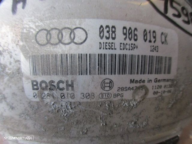 Centralina 038906019CK 0281010308 AUDI A3 8L1 2001 1.9TDI 8V 130CV 5P CINZENTO ORIGINAL - 4
