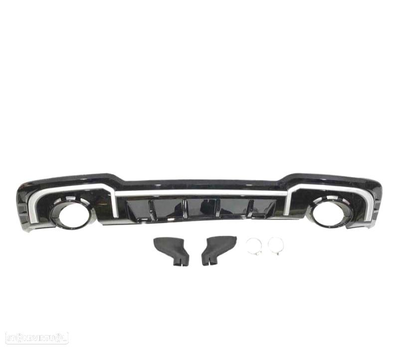 DIFUSOR TRASEIRO AUDI A3 4P 16- LOOK RS3 + PONTEIRA DE ESCAPE - 1