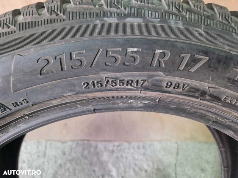 2 Michelin R17 215/55 Anvelope de iarnă DOT1917 - 5