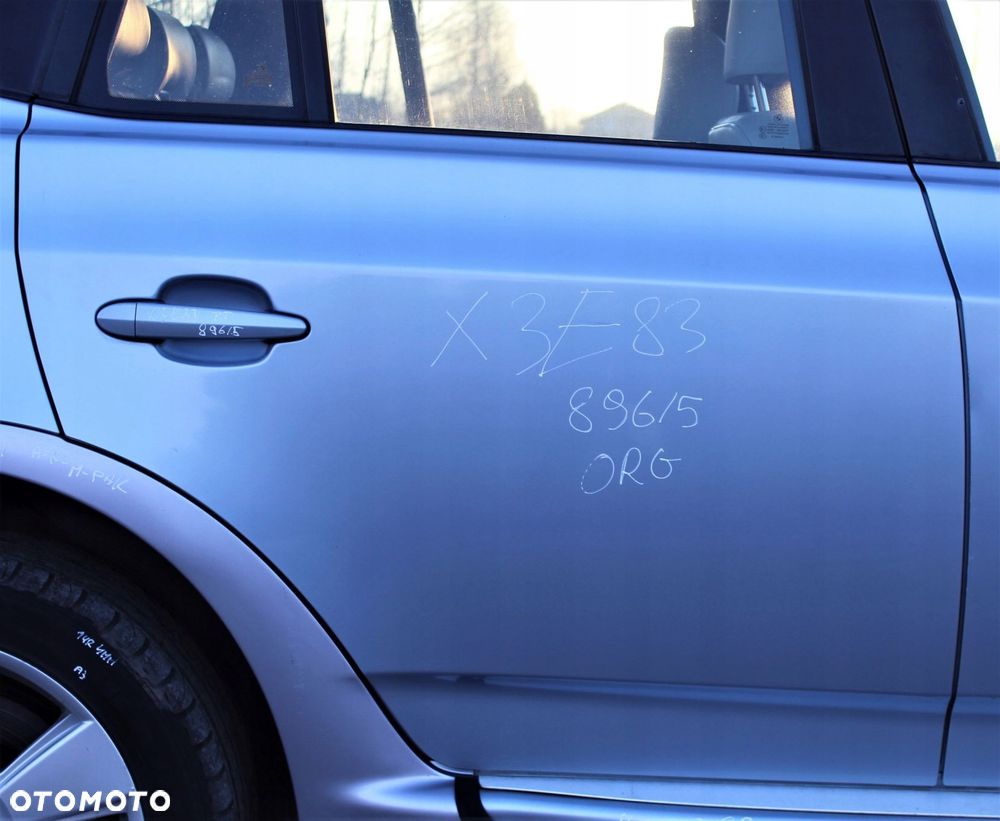 DRZWI TYŁ TYLNE PRAWE BMW X3 E83 896 BLUEWATER - 1